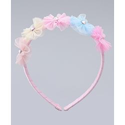 Pine Kids Hair Bands With Floral Applique - Multicolor