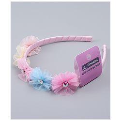 Pine Kids Hair Bands With Floral Applique - Multicolor