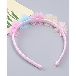 Pine Kids Hair Bands With Floral Applique - Multicolor