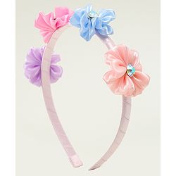 Pine Kids Hair Bands With Floral Applique - Multicolor