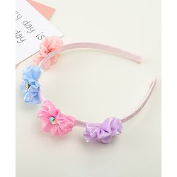 Pine Kids Hair Bands With Floral Applique - Multicolor