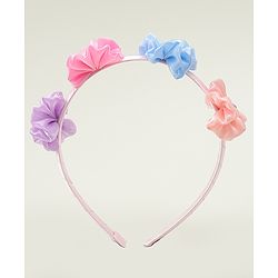 Pine Kids Hair Bands With Floral Applique - Multicolor