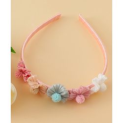 Pine Kids Hair Bands With Floral Applique - Multicolor