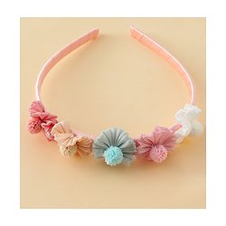 Pine Kids Hair Bands With Floral Applique - Multicolor