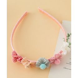 Pine Kids Hair Bands With Floral Applique - Multicolor