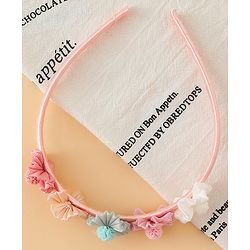 Pine Kids Hair Bands With Floral Applique - Multicolor