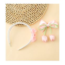 Pine Kids Hair Accessories Combo Set Free Size - Pink