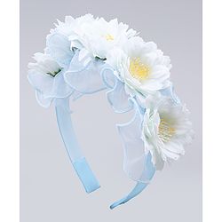 Pine Kids Hair Bands With Floral Applique - Blue