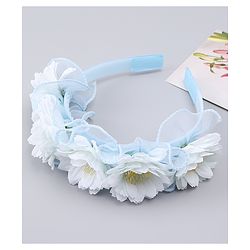 Pine Kids Hair Bands With Floral Applique - Blue