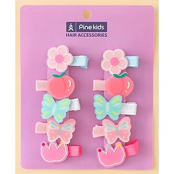Pine Kids Hair Pins & Clips Pack of 5 Free Size - Multicolor