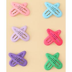 Pine Kids Snap Clips Pack of 12 -  Sea Green Red & Purple
