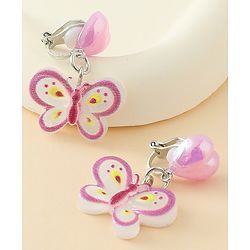 Pine Kids Earrings with Butterfly Design - Purple