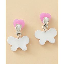 Pine Kids Earrings with Butterfly Design - Purple