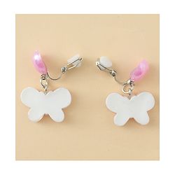 Pine Kids Earrings with Butterfly Design - Purple
