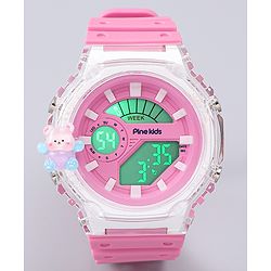 Pine Kids Free Size Digital Watch - Pink
