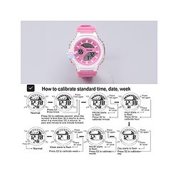 Pine Kids Free Size Digital Watch - Pink