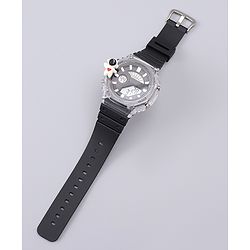 Pine Kids Free Size Digital Watch with Astronaut Applique - Black