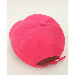 Pine Kids Cotton Baseball Cap With Bow Applique Fuchsia - Diameter 17 cm