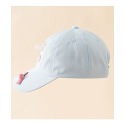 Pine Kids Cotton Baseball Cap With Heart & Star Applique Light Blue - Diameter 17 cm