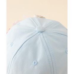 Pine Kids Cotton Baseball Cap With Heart & Star Applique Light Blue - Diameter 17 cm