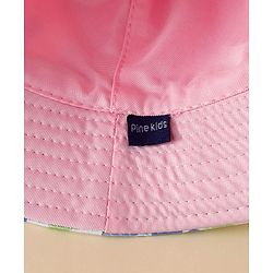Pine Kids Bucket Hat With Floral Print White - Diameter 17 cm