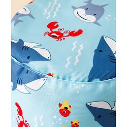 Pine Kids Bucket Hat With Shark Print Light Blue - Diameter 17 cm