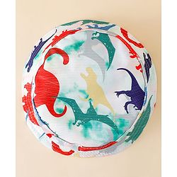 Pine Kids Bucket Hat With Dino Print White - Diameter 17 cm