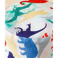 Pine Kids Bucket Hat With Dino Print White - Diameter 17 cm