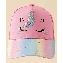 Pine Kids Baseball Cap With Unicorn Embroidery Pink - Diameter 17 cm