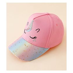 Pine Kids Baseball Cap With Unicorn Embroidery Pink - Diameter 17 cm