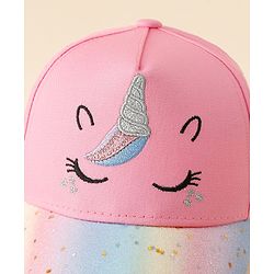 Pine Kids Baseball Cap With Unicorn Embroidery Pink - Diameter 17 cm