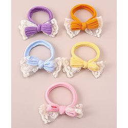 Pine Kids Hair Rubber Bands  Free Size Pack of 5 - Multicolor