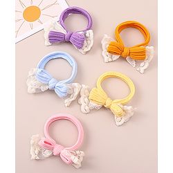 Pine Kids Hair Rubber Bands  Free Size Pack of 5 - Multicolor