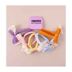 Pine Kids Hair Rubber Bands  Free Size Pack of 5 - Multicolor