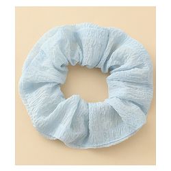 Pine Kids Rubber Bands & Scrunchies Sets  With Floral Applique Pack of 2 - Blue & Pink