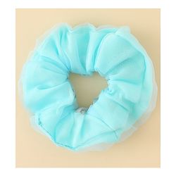 Pine Kids Scrunchie Sets With Floral Applique - Blue & White