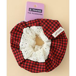 Pine Kids Rubber Bands & Scrunchies Sets With Bow Applique - Blue & Red