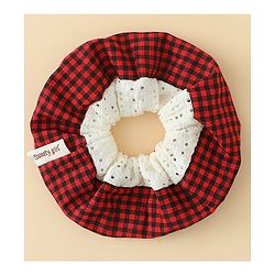Pine Kids Rubber Bands & Scrunchies Sets With Bow Applique - Blue & Red
