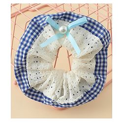 Pine Kids Rubber Bands & Scrunchies Sets With Bow Applique - Blue & Red
