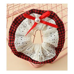 Pine Kids Rubber Bands & Scrunchies Sets With Bow Applique - Blue & Red