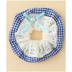 Pine Kids Rubber Bands & Scrunchies Sets With Bow Applique - Blue & Red