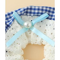 Pine Kids Rubber Bands & Scrunchies Sets With Bow Applique - Blue & Red