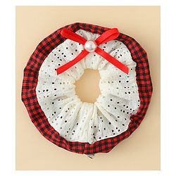 Pine Kids Rubber Bands & Scrunchies Sets With Bow Applique - Blue & Red