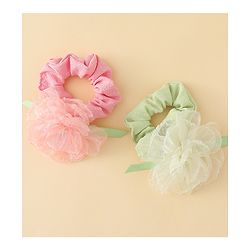 Pine Kids Headbands  with Floral Applique Pack of 2 - Multicolor