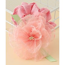 Pine Kids Headbands  with Floral Applique Pack of 2 - Multicolor