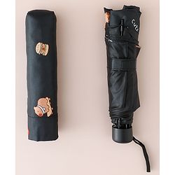 Pine Kids Free Size Animal Printed Umbrella - Black