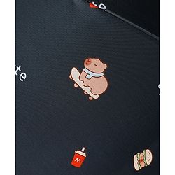 Pine Kids Free Size Animal Printed Umbrella - Black