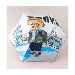 Pine Kids Unisex Umbrella With Bear Travel Print - Multicolor