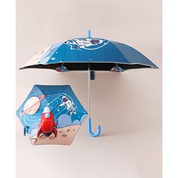 Pine Kids Free Size Space Theme Printed Umbrella - Blue