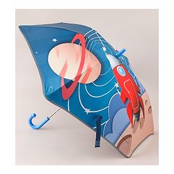Pine Kids Free Size Space Theme Printed Umbrella - Blue